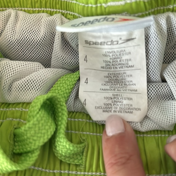 Speedo Navy Blue swim trunks boys size 4 -like new - Picture 4 of 5